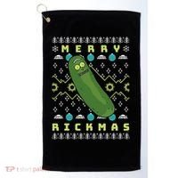 Rick and Morty Merry Pickle Rickmas Ugly Christmas  Golf Towel thumb 0