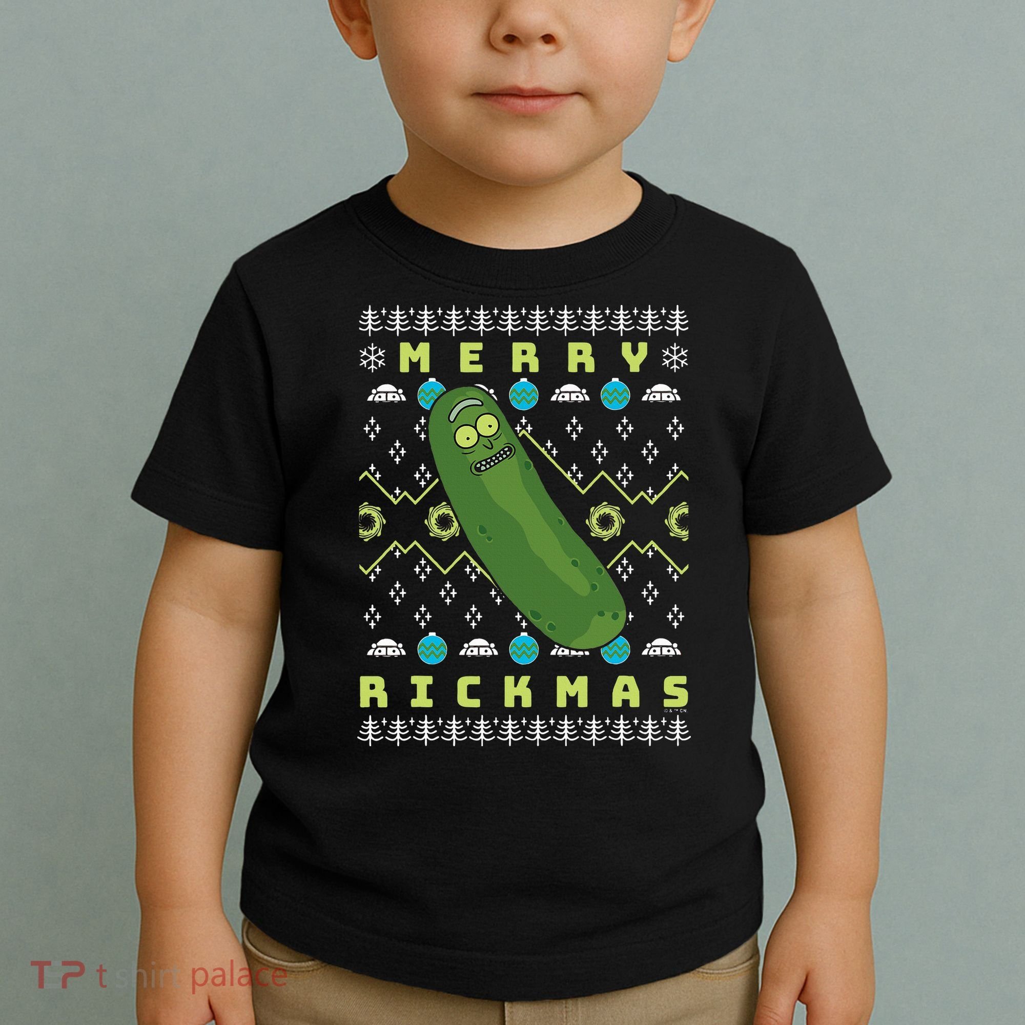Rick and Morty Merry Pickle Rickmas Ugly Christmas  Toddler T-Shirt
