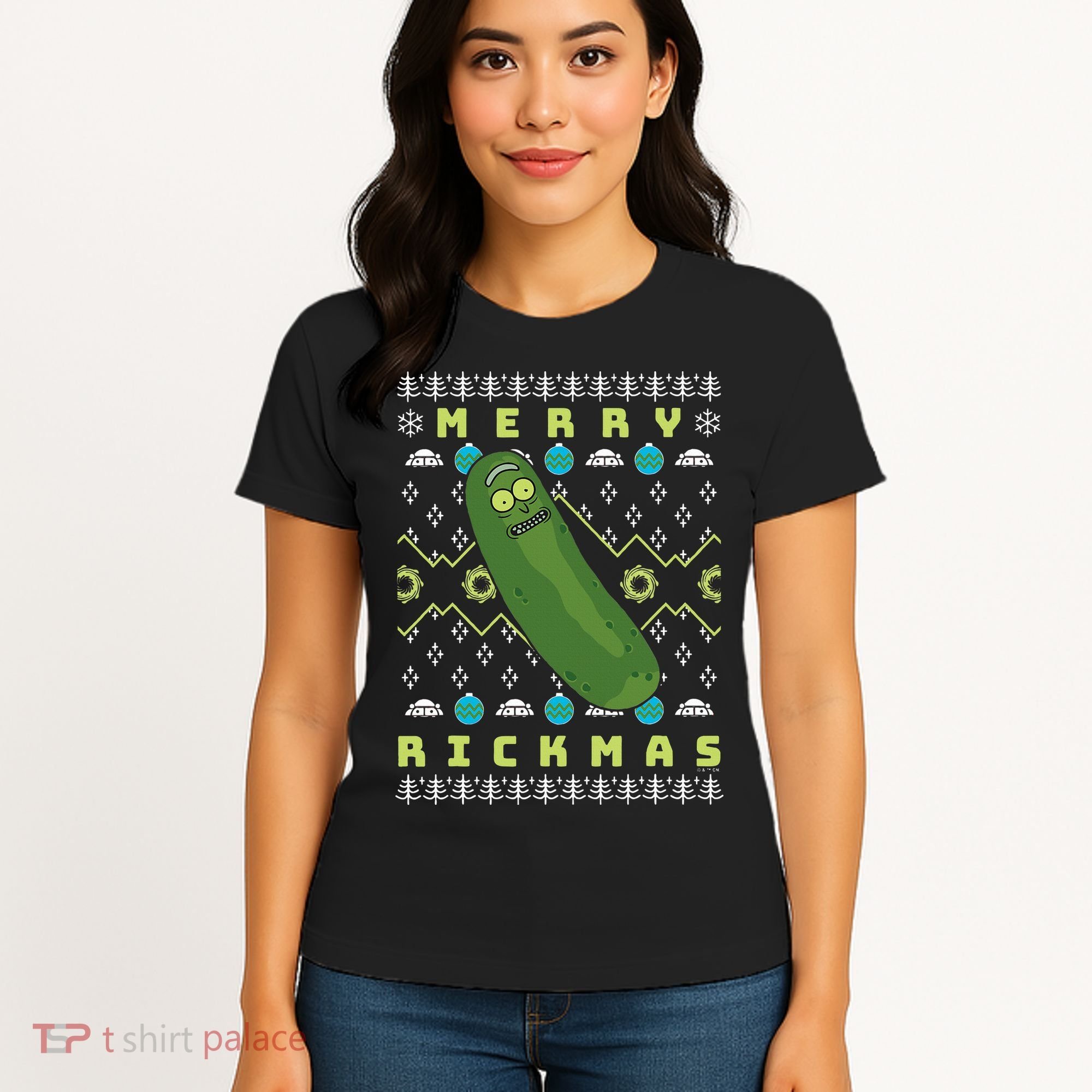 Rick and Morty Merry Pickle Rickmas Ugly Christmas  Women's T-Shirt