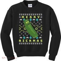 Rick and Morty Merry Pickle Rickmas Ugly Christmas  Kids Sweatshirt thumb 0