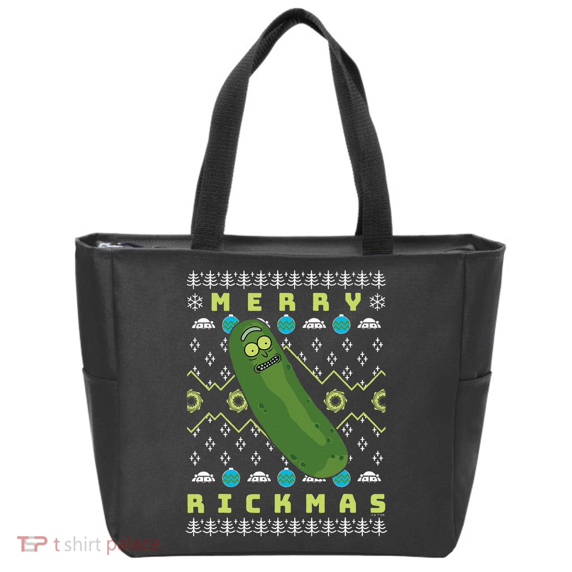 Rick and Morty Merry Pickle Rickmas Ugly Christmas  Tote Bag