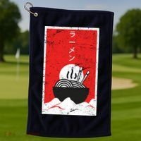 Ramen Noodles Retro Golf Towel thumb 1