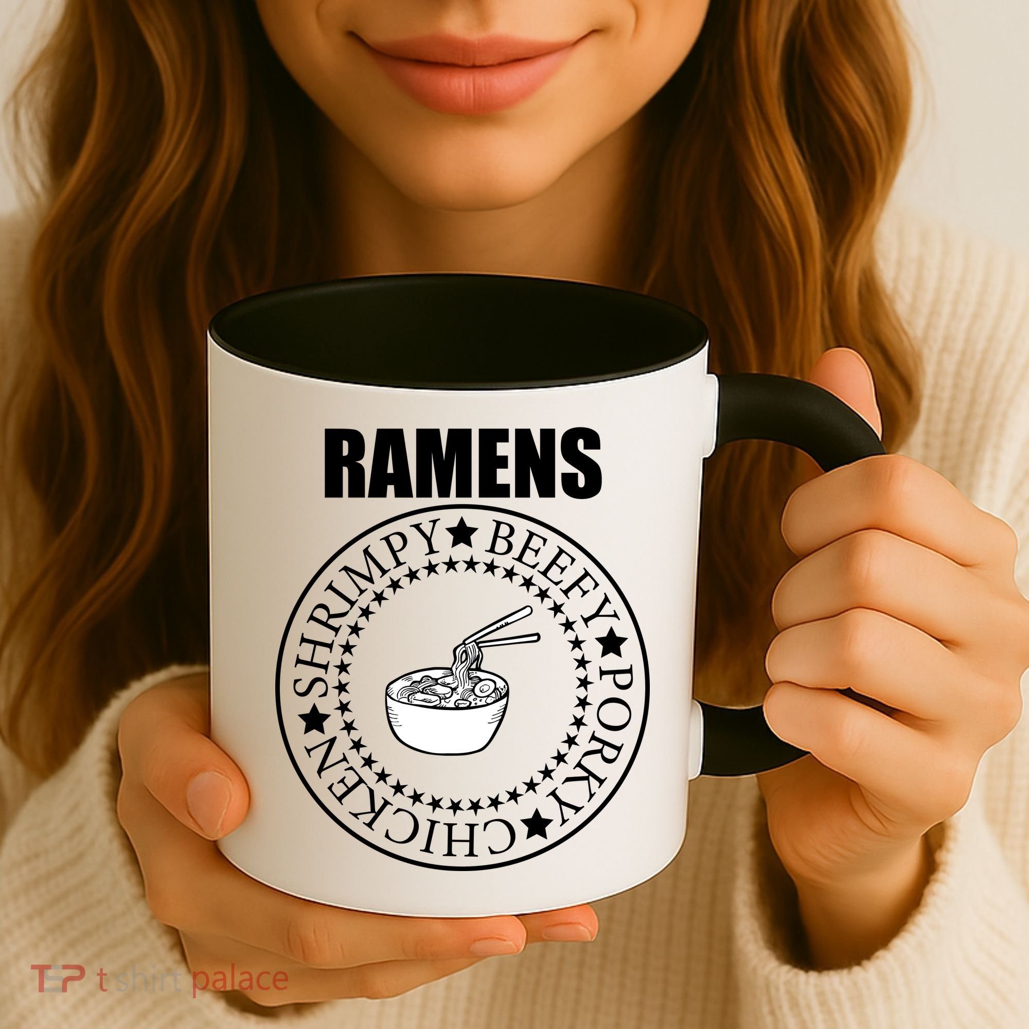 Ramens Shrimpy Beefy Porky Chicken Coffee Mug