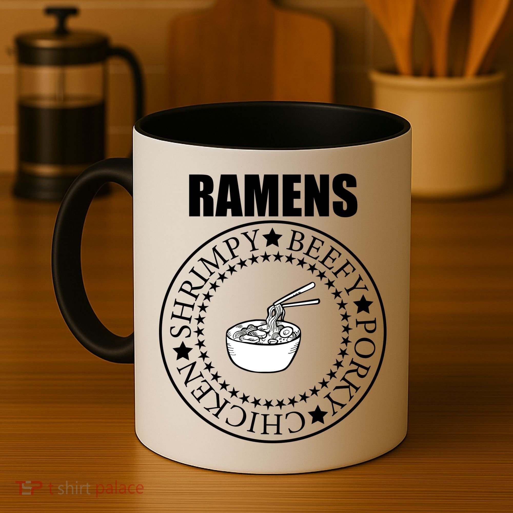 Ramens Shrimpy Beefy Porky Chicken Coffee Mug