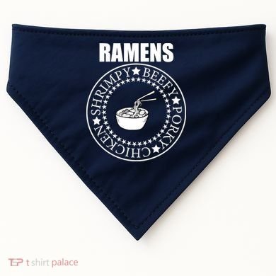 Ramens Shrimpy Beefy Porky Chicken USA-Made Doggie Bandana