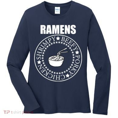 Ramens Shrimpy Beefy Porky Chicken Women's Long Sleeve Shirt