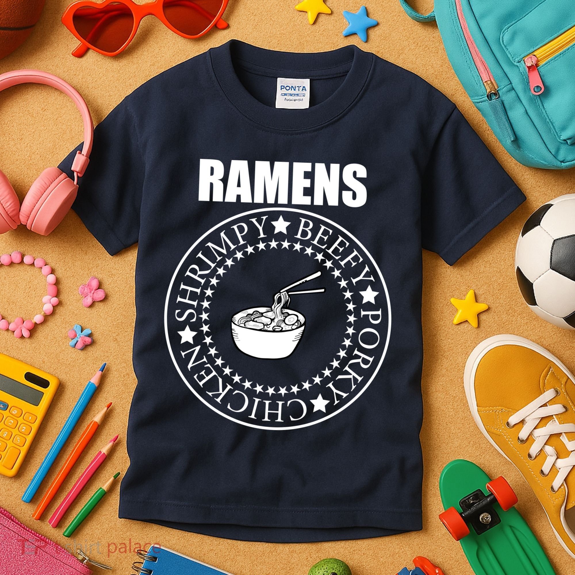 Ramens Shrimpy Beefy Porky Chicken Kids T-Shirt