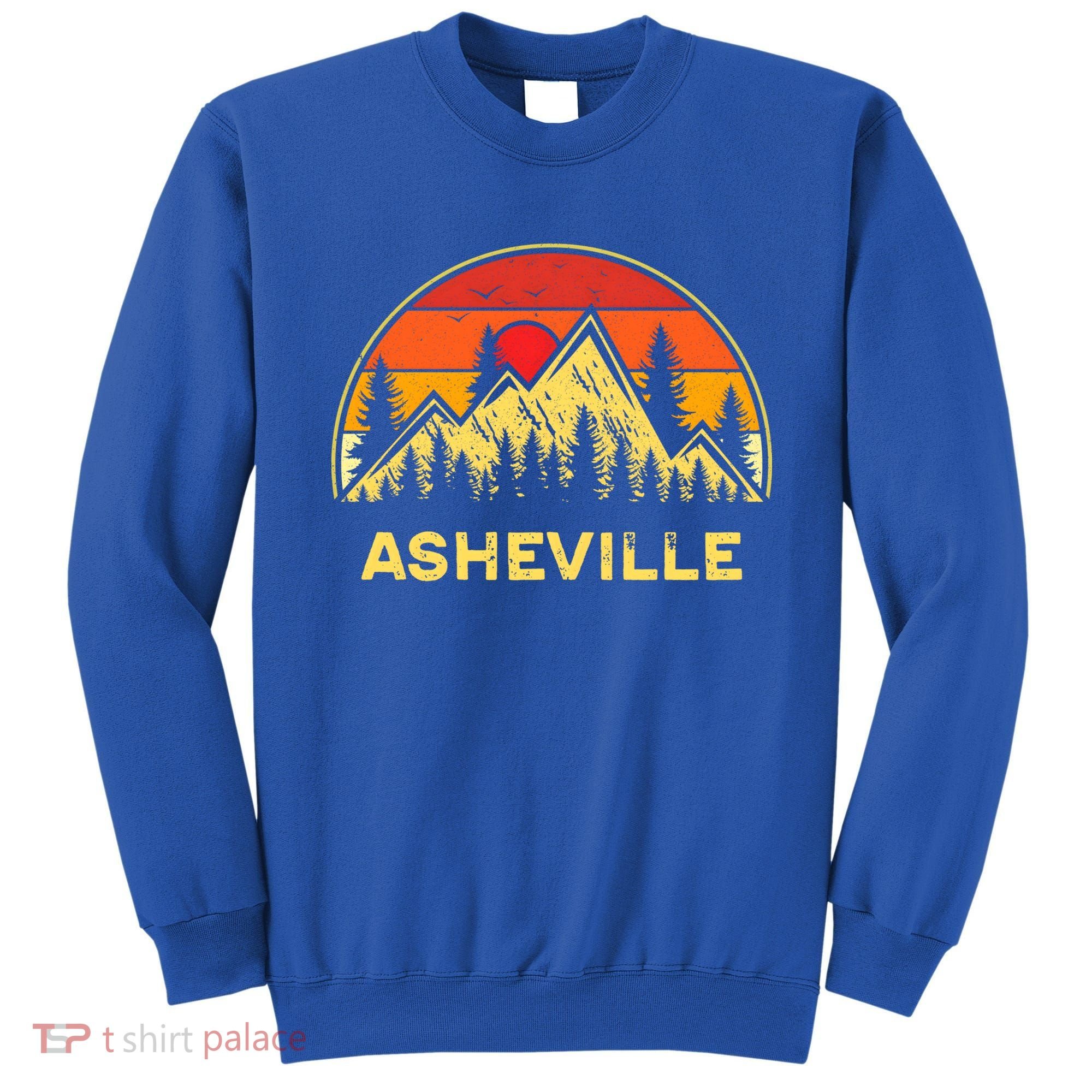 Retro Asheville North Carolina Nc Mountains Hiking Souvenir Cute Gift Sweatshirt