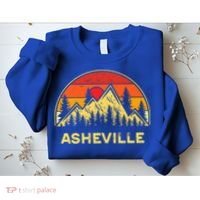 Retro Asheville North Carolina Nc Mountains Hiking Souvenir Cute Gift Sweatshirt thumb 2