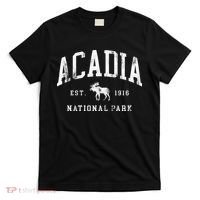 Retro Acadia National Park Maine Est 1916 Hiking T-Shirt thumb 0