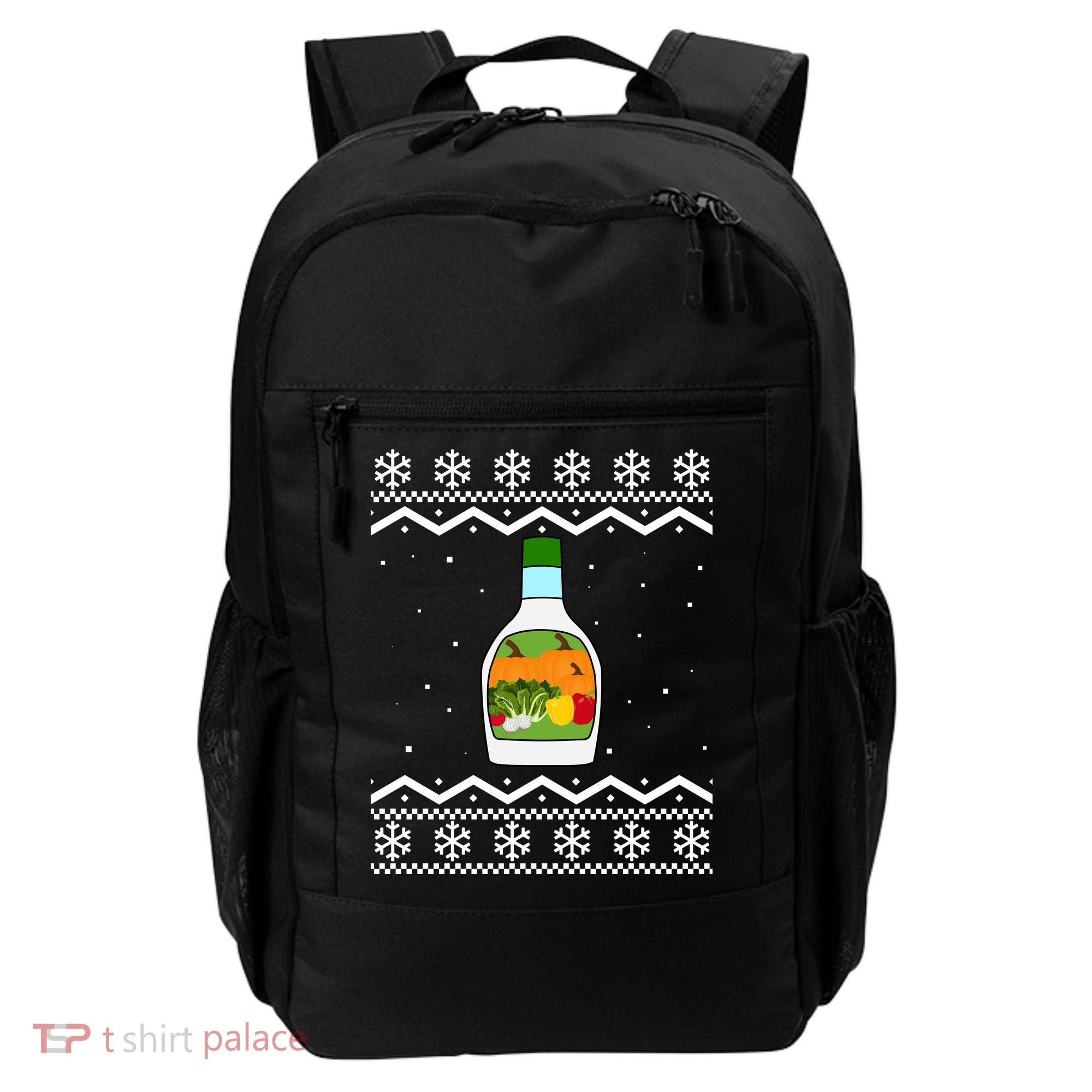 Ranch Bottle Funny Ugly Christmas Backpack