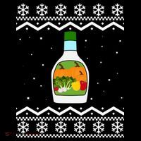 Ranch Bottle Funny Ugly Christmas Backpack thumb 2