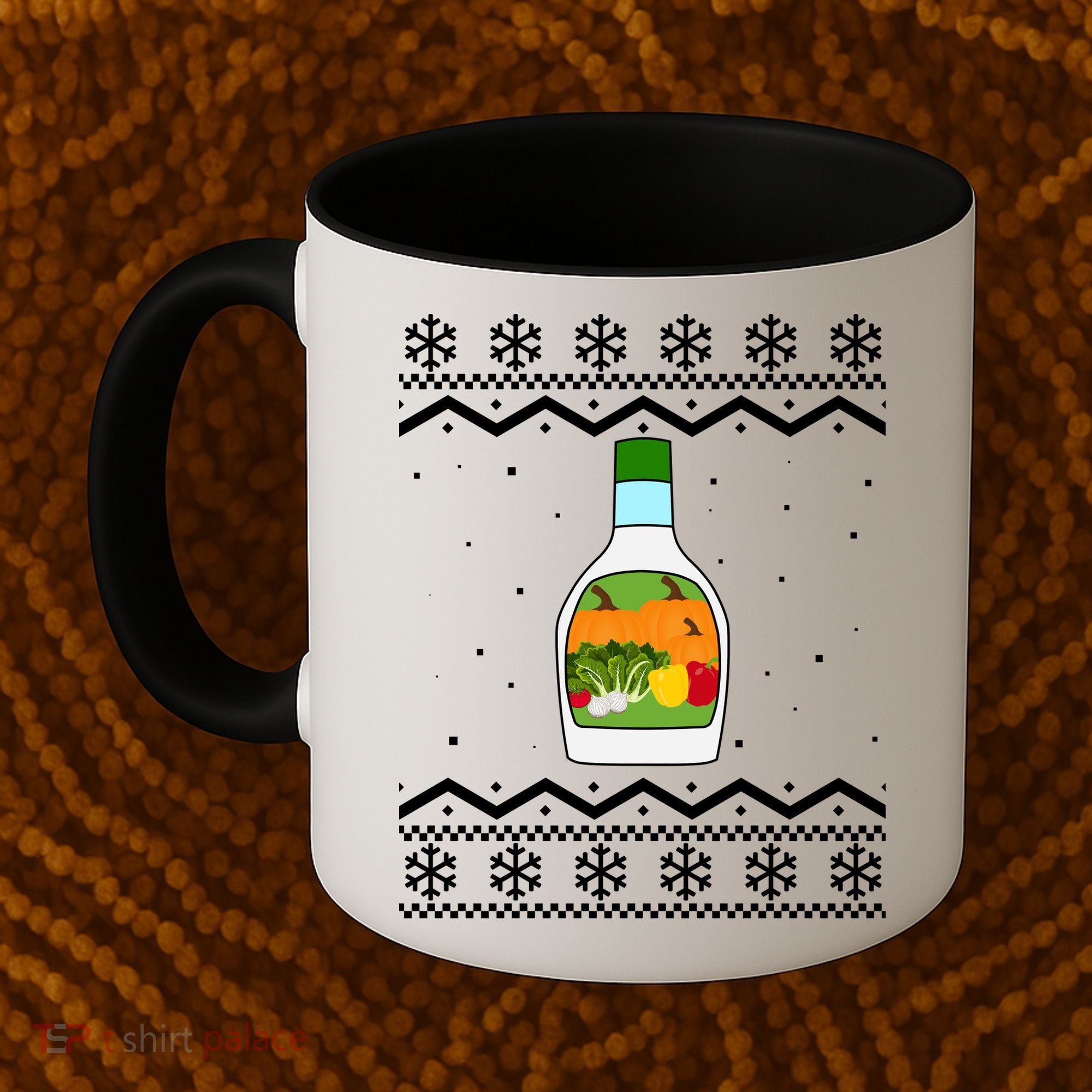 Ranch Bottle Funny Ugly Christmas Coffee Mug