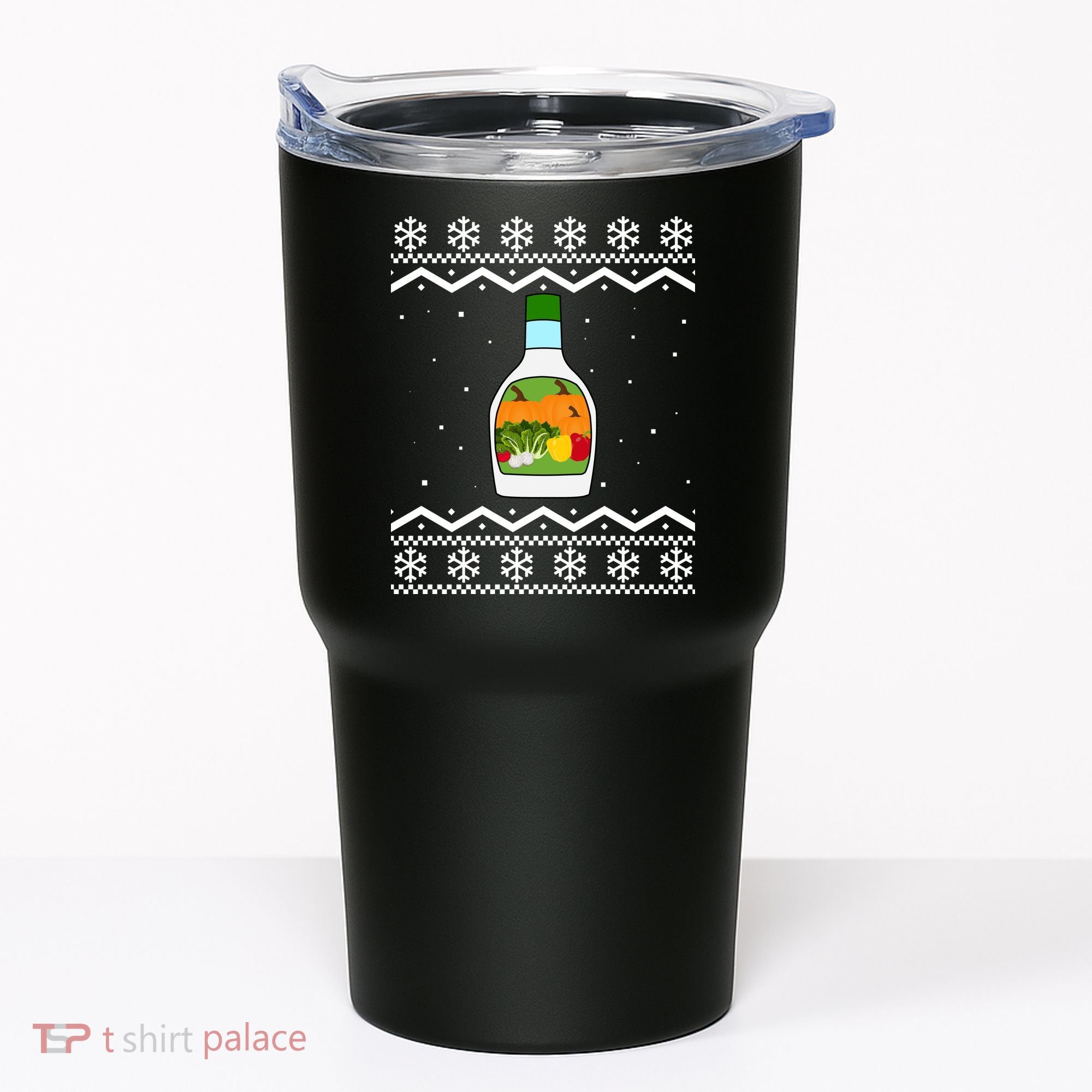 Ranch Bottle Funny Ugly Christmas Tumbler