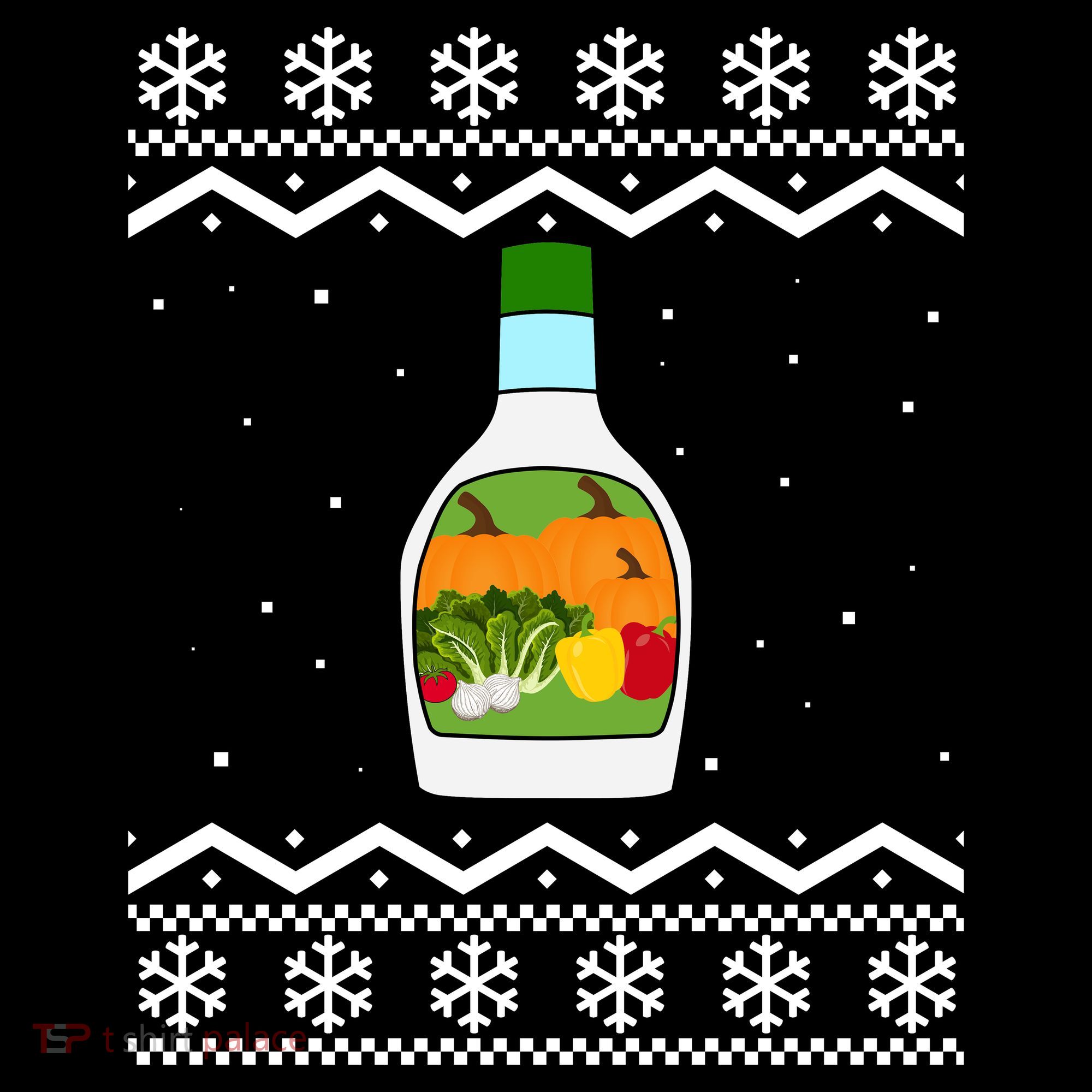 Ranch Bottle Funny Ugly Christmas Ornament