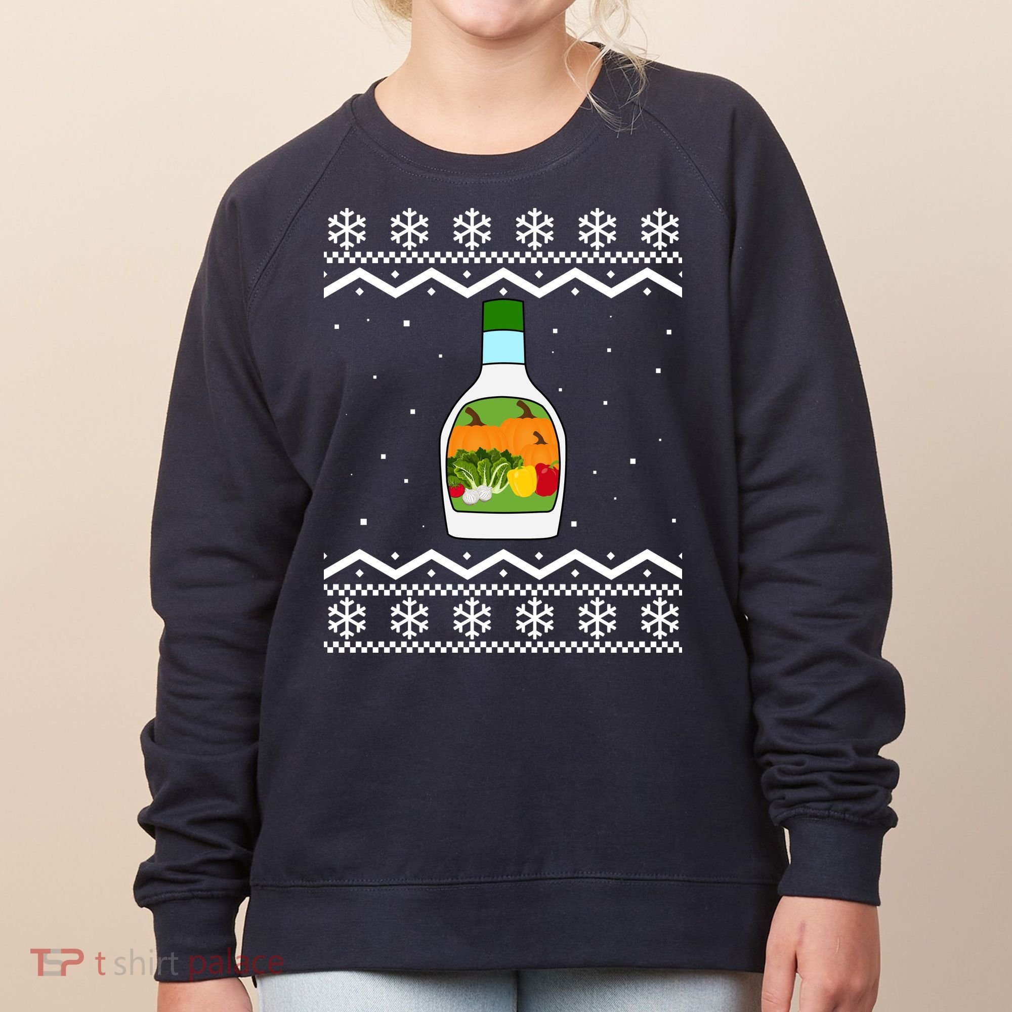Ranch Bottle Funny Ugly Christmas Women's Sweatshirt
