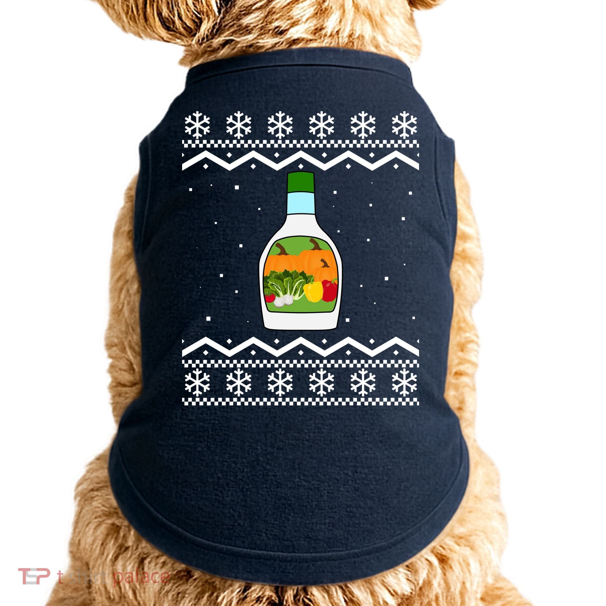 Ranch Bottle Funny Ugly Christmas Doggie Tank