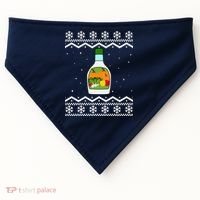 Ranch Bottle Funny Ugly Christmas USA-Made Doggie Bandana thumb 0