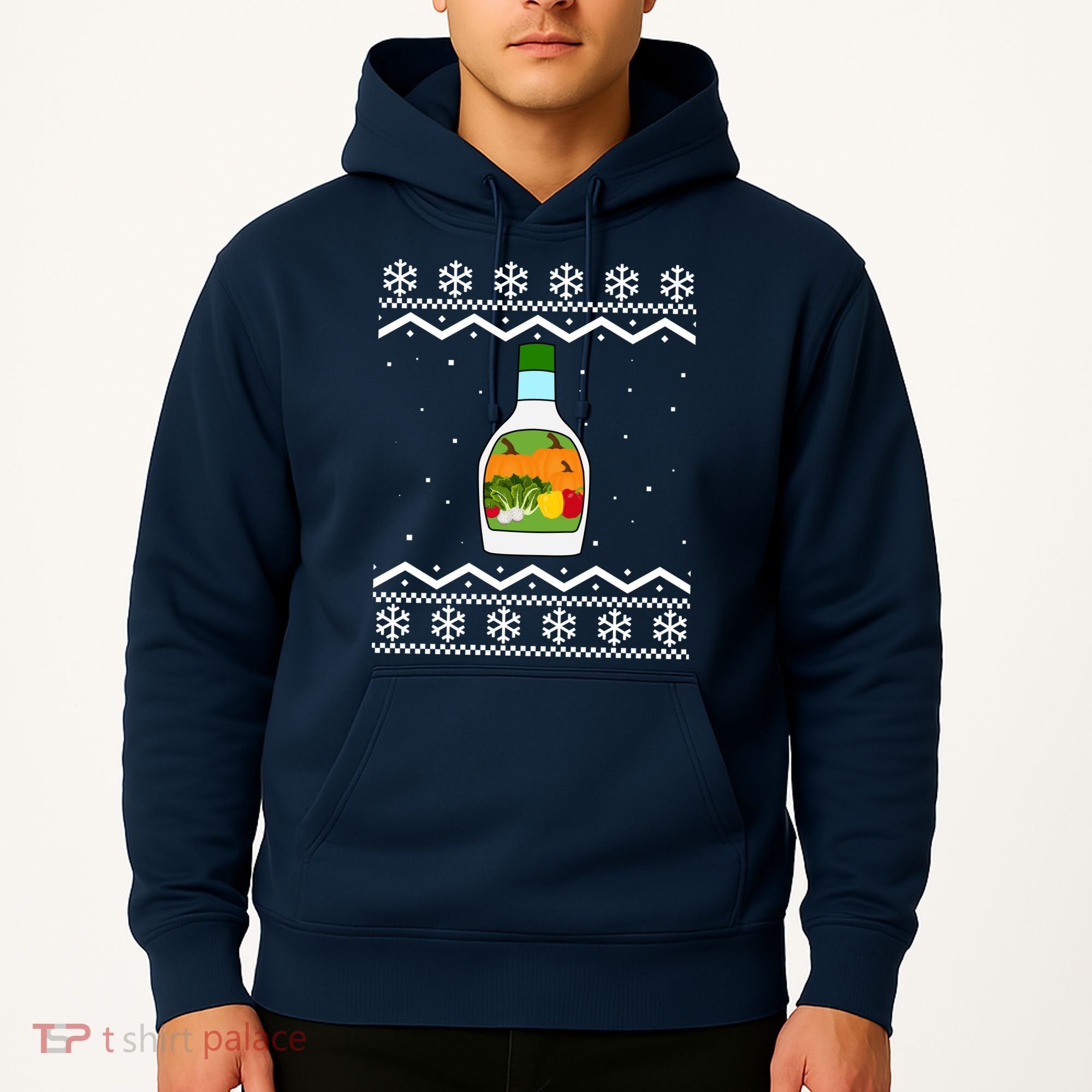Ranch Bottle Funny Ugly Christmas Hoodie