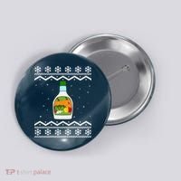 Ranch Bottle Funny Ugly Christmas Button thumb 0