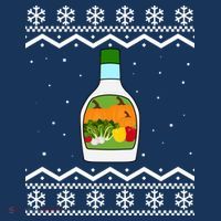 Ranch Bottle Funny Ugly Christmas Polo thumb 2