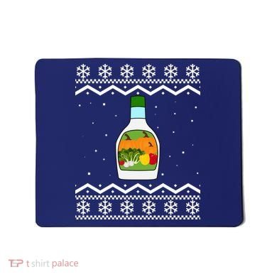 Ranch Bottle Funny Ugly Christmas Mousepad