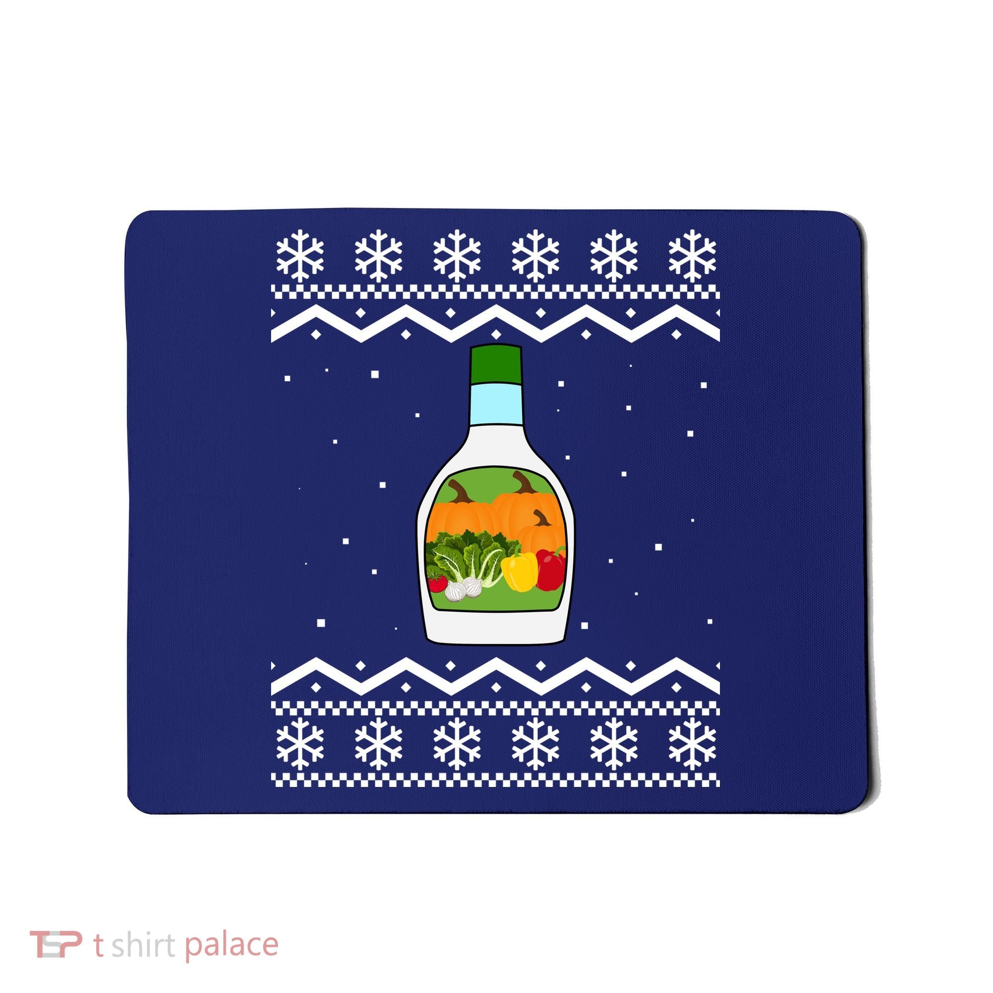 Ranch Bottle Funny Ugly Christmas Mousepad