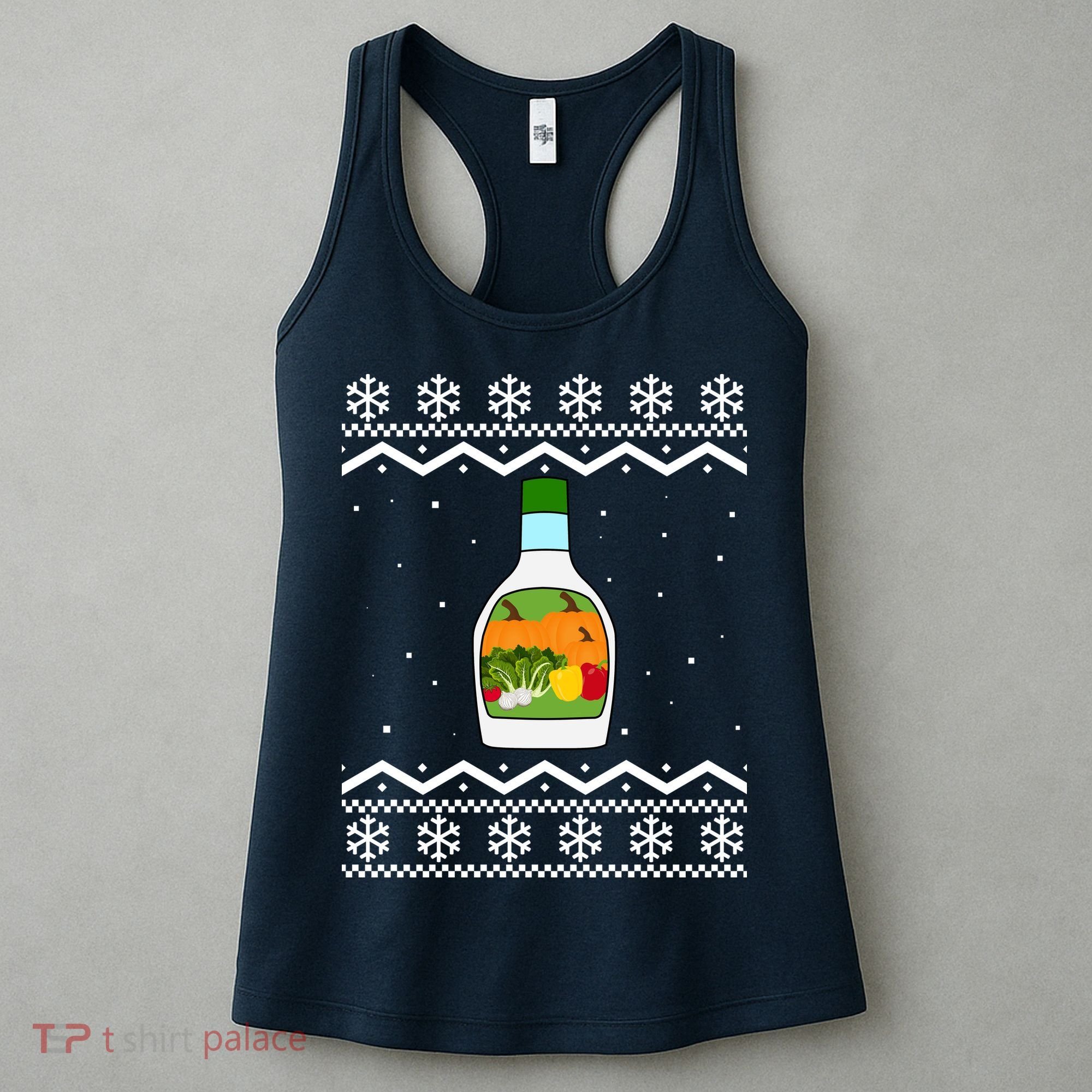 Ranch Bottle Funny Ugly Christmas Women's Tank Top