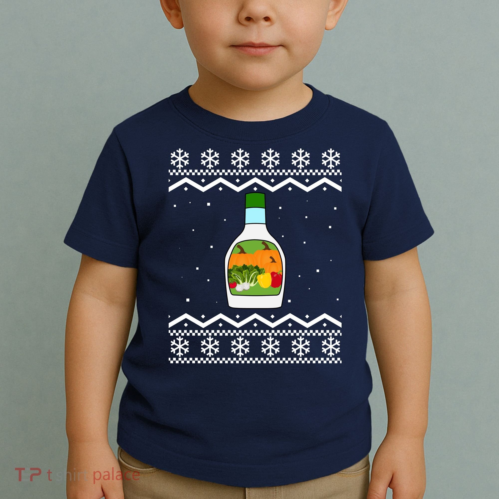 Ranch Bottle Funny Ugly Christmas Toddler T-Shirt