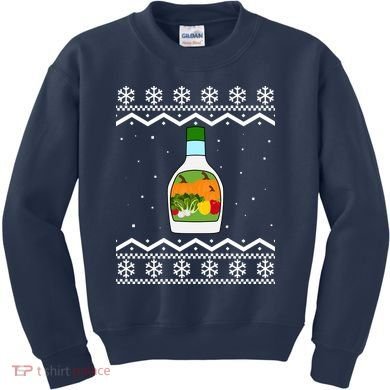 Ranch Bottle Funny Ugly Christmas Kids Sweatshirt