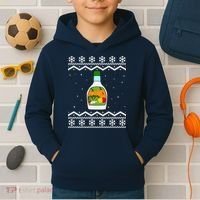 Ranch Bottle Funny Ugly Christmas Kids Hoodie thumb 2