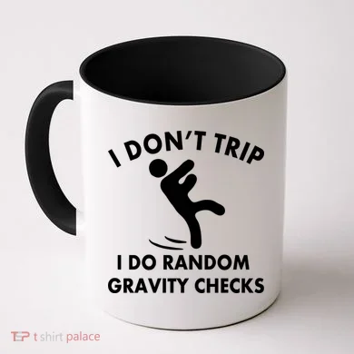 Random Gravity Checks Funny Coffee Mug