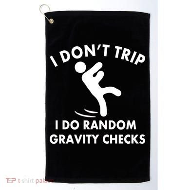 Random Gravity Checks Funny Golf Towel