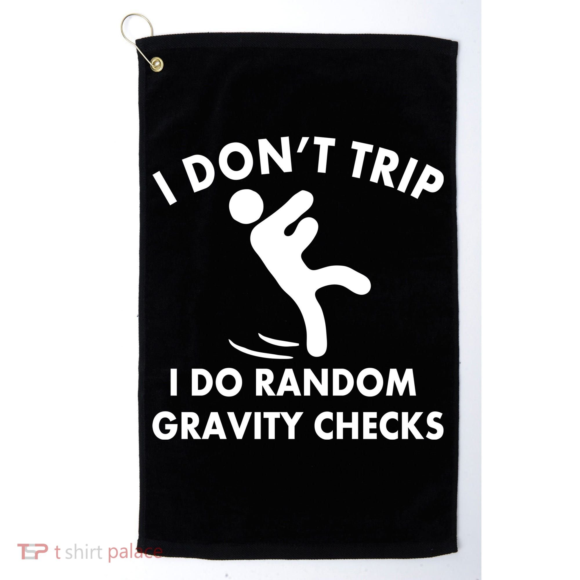 Random Gravity Checks Funny Golf Towel