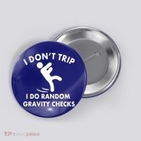 Random Gravity Checks Funny Button thumb 0