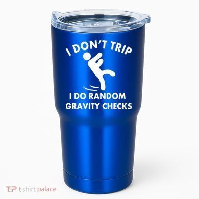 Random Gravity Checks Funny Tumbler