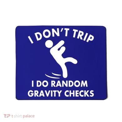 Random Gravity Checks Funny Mousepad
