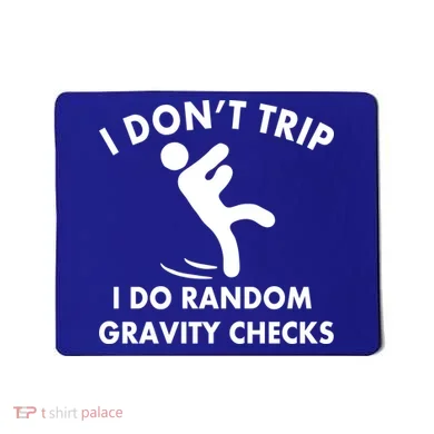 Random Gravity Checks Funny Mousepad