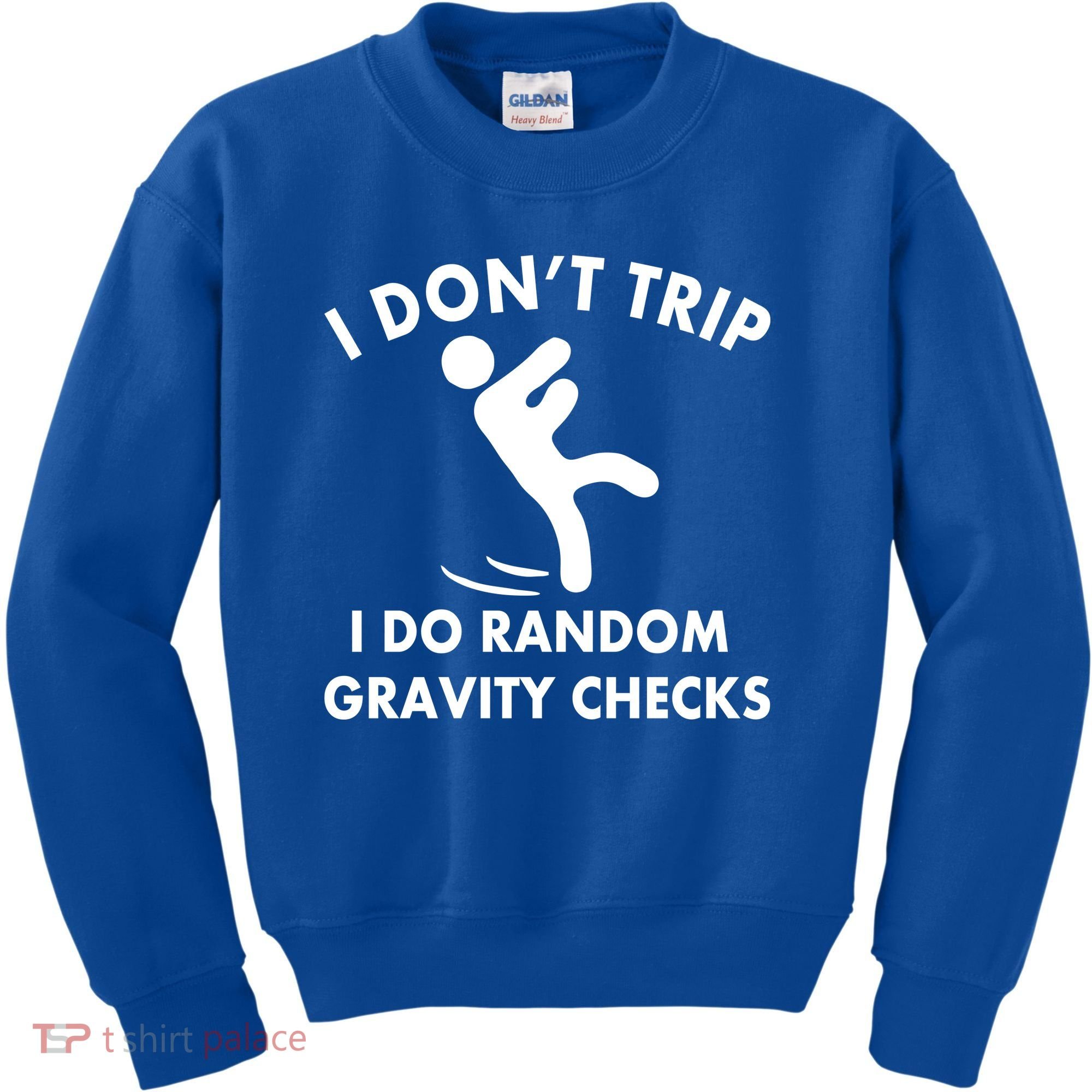 Random Gravity Checks Funny Kids Sweatshirt