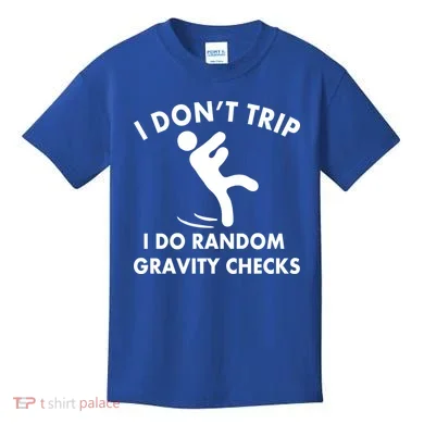Random Gravity Checks Funny Kids T-Shirt