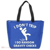 Random Gravity Checks Funny Tote Bag thumb 0