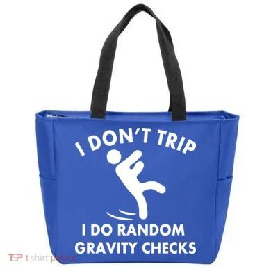 Random Gravity Checks Funny Tote Bag