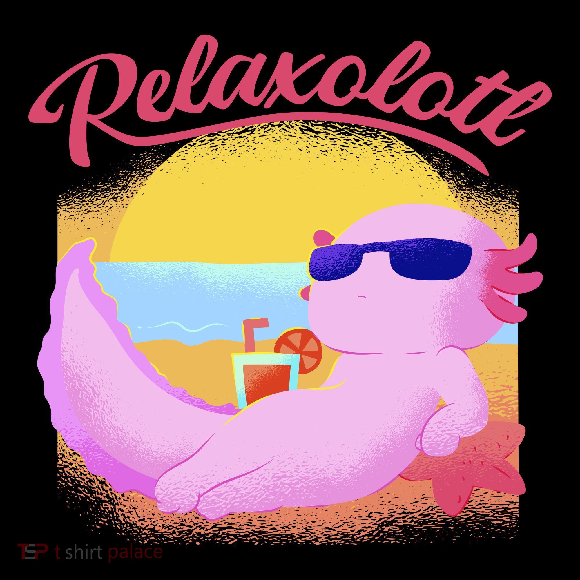 Relaxolotl Axolotl On Vacation Summer Beach Fun In The Sun Coffee Mug