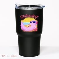 Relaxolotl Axolotl On Vacation Summer Beach Fun In The Sun Tumbler thumb 0