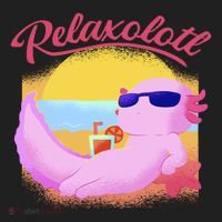 Relaxolotl Axolotl On Vacation Summer Beach Fun In The Sun Tumbler thumb 3