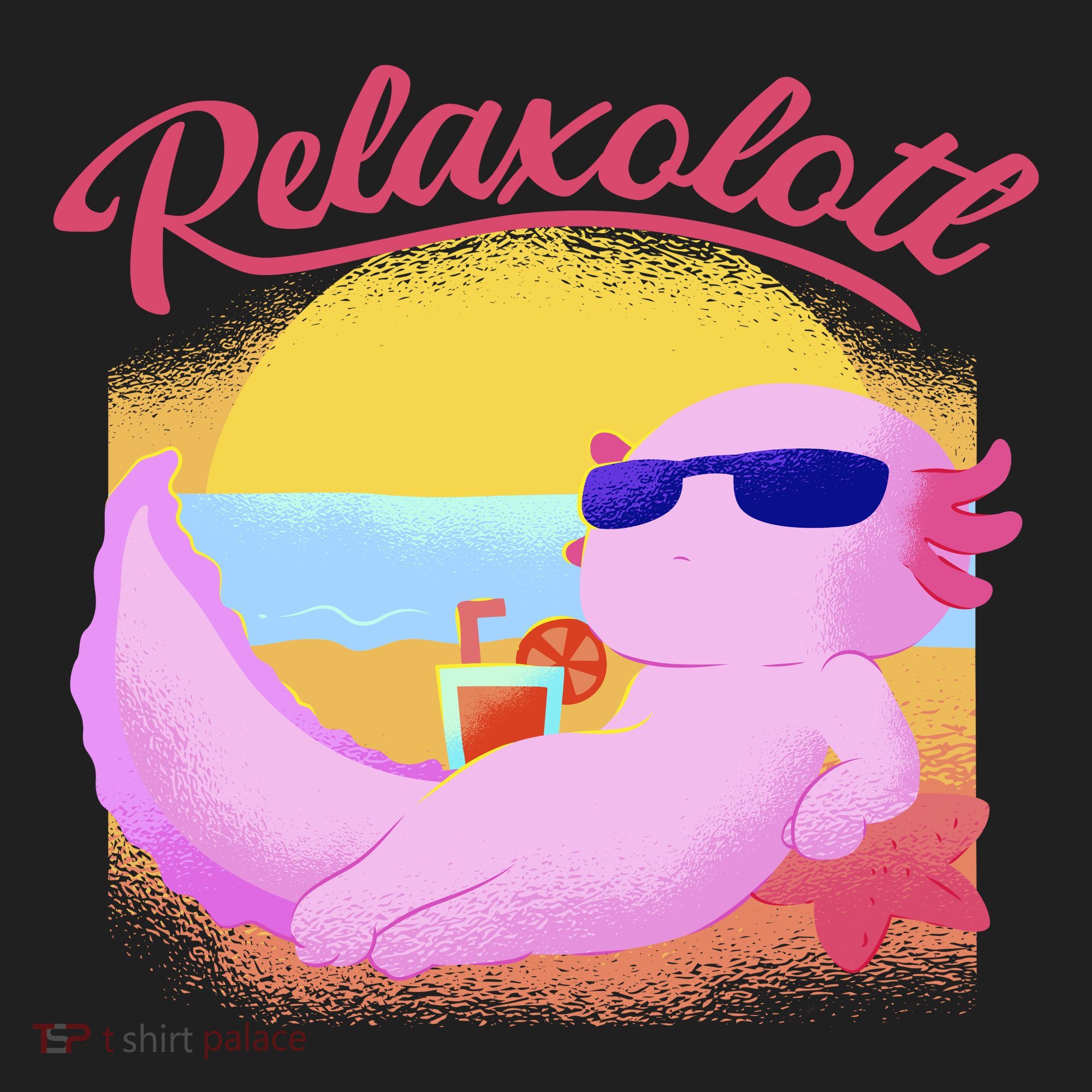 Relaxolotl Axolotl On Vacation Summer Beach Fun In The Sun Tumbler