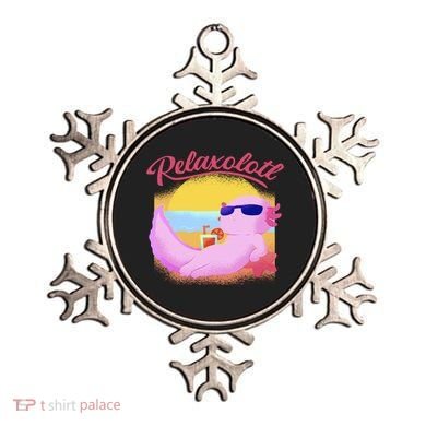 Relaxolotl Axolotl On Vacation Summer Beach Fun In The Sun Ornament