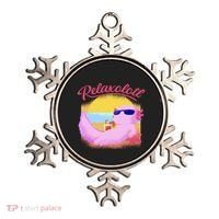 Relaxolotl Axolotl On Vacation Summer Beach Fun In The Sun Ornament thumb 0