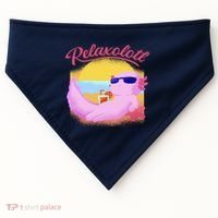 Relaxolotl Axolotl On Vacation Summer Beach Fun In The Sun USA-Made Doggie Bandana thumb 0