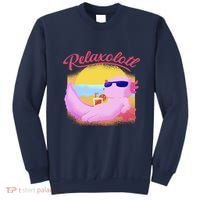Relaxolotl Axolotl On Vacation Summer Beach Fun In The Sun Sweatshirt thumb 0